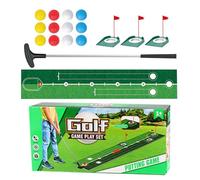 Mettere Il Tappetino Verde - Attrezzatura Per L'allenamento E Pratica Del Golf | Set Di Addestramento | Attrezzatura Da Golf Portatile Con Club Fori Palle Addestrando Giocattoli Per Gli Aiuti Per Bamb