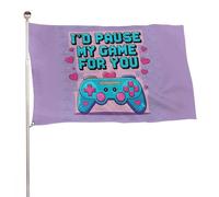 "METTEREI IN PAUSA IL MIO GIOCO PER TE" 5x8 piedi, resistente striscione decorativo per esterni, bandiere di benvenuto per patio, bandiere primaverili per cortile
