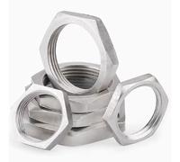 Metti in acciaio inossidabile semi-bloccato hexago Confezione da 10 raccordi for tubi con dado di bloccaggio esagonale filettato femmina in acciaio inossidabile 304, diverse misure(M12x1.25)