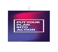 Metti in pratica il tuo piano, poster con citazione ispiratrice e creativa, tappetini artistici per asciugare i piatti da cucina, tappetino per asciugare i piatti, decorazione da cucina grande, 18 x 2