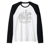 Metti la Tua Mente sopra Gli Uomini cristiani Le Donne Amano Dio Gesù Maglia con Maniche Raglan