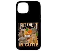 Metti l'UTI In Cutie Divertente Capybara Meme Bootleg Y2K Graphic Custodia per iPhone 15