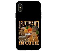 Metti l'UTI In Cutie Divertente Capybara Meme Bootleg Y2K Graphic Custodia per iPhone X/XS