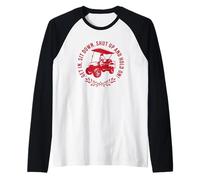 Mettiti in siediti zitto e tieni premuto Il Divertente Design del Carrello da Golf Maglia con Maniche Raglan