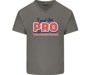 Metto Il Pro Nella Procrastinazione Maglietta In Cotone A V Collo Per Uomo