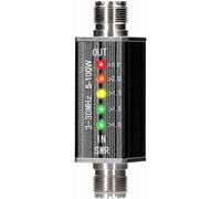 METTORE SWR LED compatto compatto leggero 3 30 MHz Frequenza corta Indicatore di onde in piedi per la trasmissione televisiva e la comunicazione radio metallo 25x25x90mm