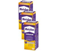 Metylan Universal Colla Carta da Parati Resistente, Potente e Riposizionabile, Facile da Miscelare e Applicare, Astuccio 125g (Confezione da 3)