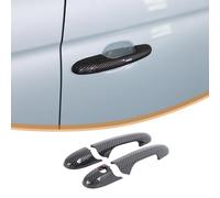 Metyoucar - Rivestimento per la maniglia esterna dell'auto compatibile con Fiat 500 Abarth 595 2007-2013-2024, copertura esterna per maniglia in ABS, accessori (modello in fibra di carbonio)