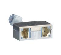 METZ CONNECT 130548-02-E RJ45 ISDN x 2 Argento Cable sharing Adapter pnp 2