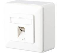 Metz connect presa di rete da parete cat 6 1 porta bianco puro