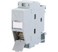 Btr Netcom - Presa di rete per montaggio su rail DIN CAT 6A, 180°