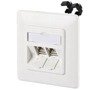 BTR 130B11D21002 - Modulo CAT.6A 2 porte 180 °M UP bianco puro