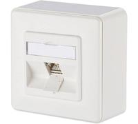 Metz Connect 130B12D10002-E Presa di rete Da parete CAT 6A 1 Porta Bianco puro