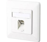Btr netcom 130C370002-I Metz Connect 130C371002-I-Presa di Rete da Incasso con Piastra Centrale e Telaio Cat 6a 1 Porta