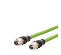 METZ CONNECT 142M2X11050 M12 - Cavo Patch Cat 6a S/FTP, 5 m, Colore: Verde