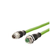 METZ CONNECT 142M2X12100 M12 - Cavo Patch Cat 6a S/FTP, 10 m, Colore: Verde