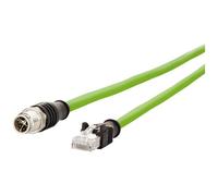 Metz Connect 142M2X15020 M12 Cavo di rete, cavo patch CAT 6A S/FTP 2.00 m Verd
