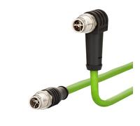 METZ CONNECT 142M2X1C020 M12 - Cavo Patch Cat 6a S/FTP, 2 m, Colore: Verde