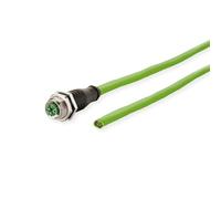 METZ CONNECT 142M2X20010 M12 - Cavo Patch Cat 6a S/FTP, 1 m, Colore: Verde