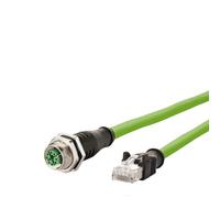 METZ CONNECT 142M2X25100 M12 - Cavo Patch Cat 6a S/FTP, 10 m, Colore: Verde