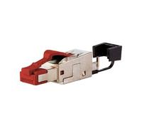 METZ CONNECT 25G RJ45 - Connettore, schermata, multiporta, cavo dritto (180°), rosso, 30 cm x 35 cm