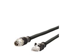 METZ CONNECT Cavo di collegamento M12 ST-RJ45 ST, codificato a 4 poli, nero, 5 m