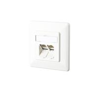Presa di collegamento dati Cat6A 1xRJ45 E-DAT C6A 8(8) UP bianco puro - RJ45 8(8) Uscita dati 6A...