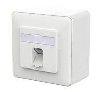 METZ CONNECT E-DAT C6A IDC - Scatola a 1 porta, AP, colore: Bianco traffico