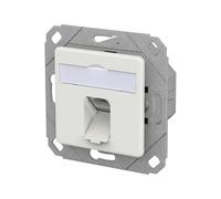 METZ CONNECT E-DAT C6A IDC - Scatola a 1 porta, UPK, colore: Bianco traffico