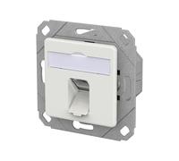 METZ CONNECT E-DAT C6A LS Barattolo a 1 porta, UPK, colore: Bianco traffico