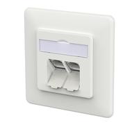 METZ CONNECT E-DAT C6A LS Scatola a 2 porte, UP, colore: Bianco traffico