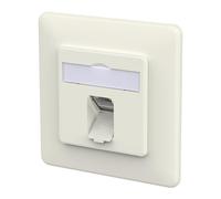 METZ CONNECT E-DAT C6A LS Barattolo a 1 porta, UP, bianco puro