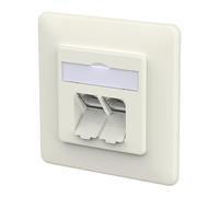 METZ CONNECT E-DAT C6A LS Barattolo a 2 porte, UP, bianco puro