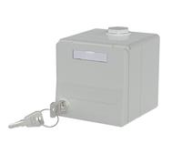 METZ CONNECT IP44 - Alloggiamento modulare a parete, coperchio incernierato + serratura, 2 porte non assemblate, grigio