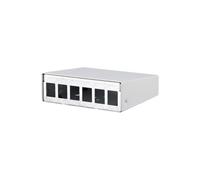 METZ CONNECT Keystone RAL9010 - Alloggiamento AP a 6 Porte, Colore: Bianco Puro