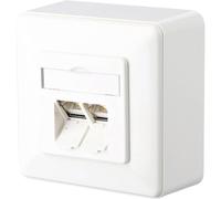 Metz Connect Presa di rete Da parete CAT 6 2 Porte Bianco puro