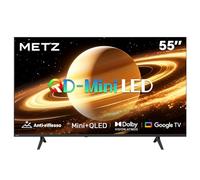 Metz MNH7000Z 55 Pollici QD-MiniLED Smart TV con Google TV - Ultra Matte Anti-Reflection, Full Array Local Dimming, Dolby Vision & Dolby Atmos, HDR10+, MEMC, UHD 60Hz, DVB-T2, HEVC Main10