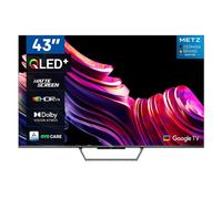 METZ QLED + 4K UHD Smart TV da 43 pollici con Google TV e schermo opaco antiriflesso Dolby Vision Dolby Atmos HDR Wi-Fi 2024 43 MQE7600Z