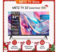 Metz QLED TV 32 "40" pollici Smart LED Televisione Google Tele HDR 10 Dolby Audio Bluetooth 5.1 Sintonizzatore EyeCare 2025 32MQF7030Z