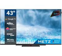 Metz Smart TV, MUD8500Z, 43" (108 cm), Direct Led, UHD, 4K HDR, Google TV, HDMI e USB, Soundbar Integrata con Tecnologia Wonder Audio, Nero