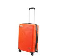 METZELDER Square Valigia Rigida 100% Polipropilene Ultra Resistente, Soffietto Estensibile, Serratura Codice TSA, Mandarino (arancione), M (mediume) 64L/76L- 66 x 42 x 27cm - 3.5kg, Valigia