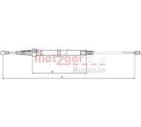 METZGER 10.7508 Cavo comando, Freno stazionamento per AUDI,SEAT,SKODA,VW
