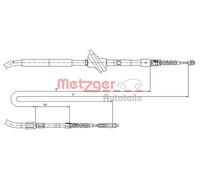 METZGER 10.7583 Cavo comando, Freno stazionamento per AUDI