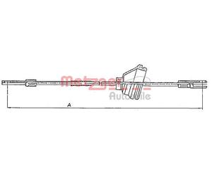 METZGER 10.818 Cavo comando, Freno stazionamento per VOLVO