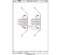 METZGER 109-1751 Kit accessori, Pastiglia freno per BMW,MINI