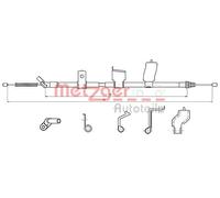 METZGER 17.0327 Cavo comando, Freno stazionamento per NISSAN