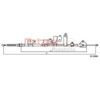 METZGER 17.1096 Cavo freno a mano Posteriore Sx