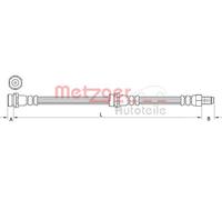 Metzger Tubo flessibile freno 4111034 per Mazda Tribute