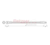 METZGER 4111335 Flessibile del freno per FORD