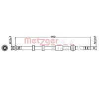 Tubo flessibile freno Assale anteriore Sx 4111468 METZGER per VOLVO XC70 II